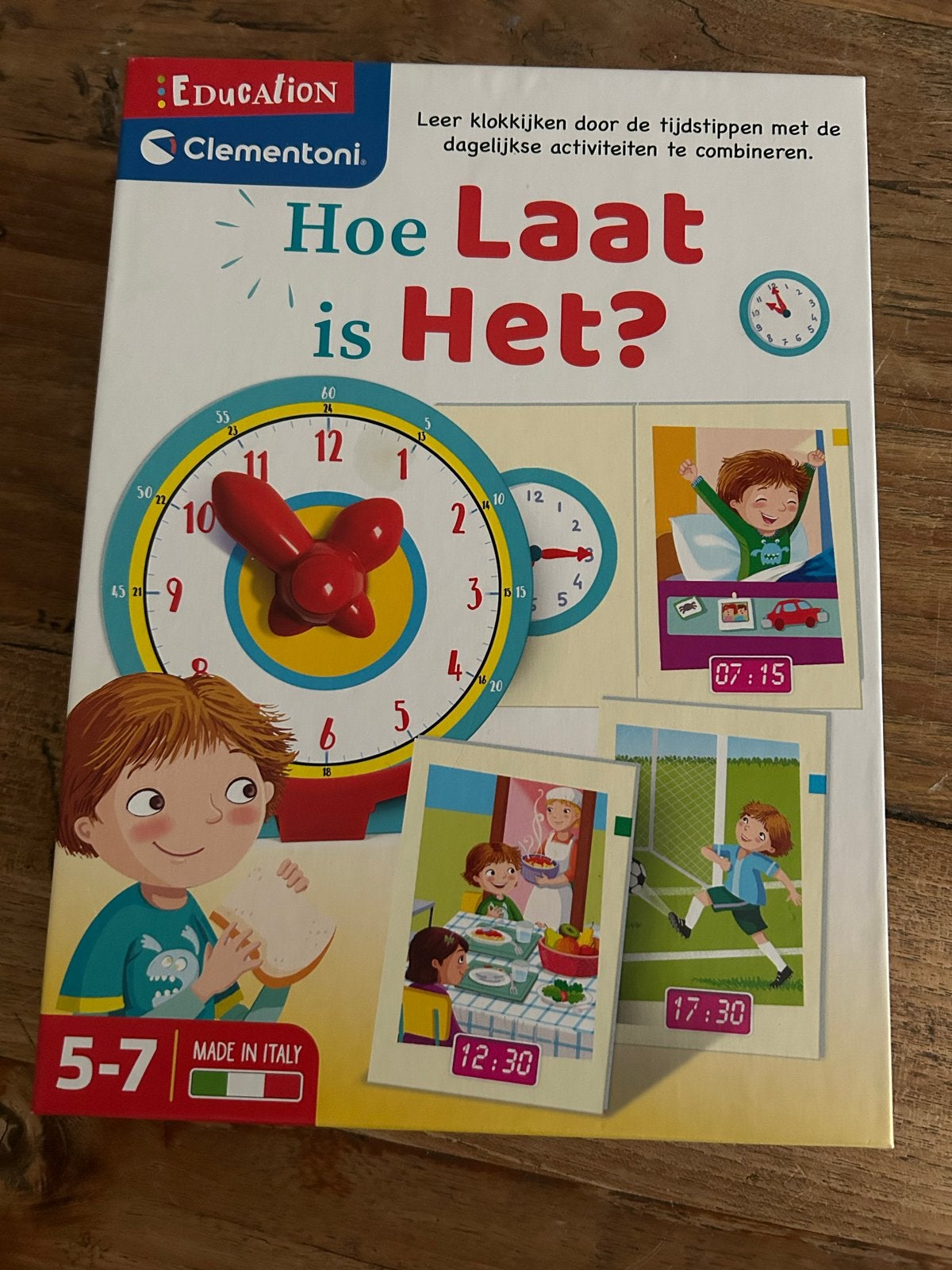 Clementoni Hoe Laat is Het? Leer Klokkijken Spel, Ophalen, Zo goed als nieuw, Puzzelen