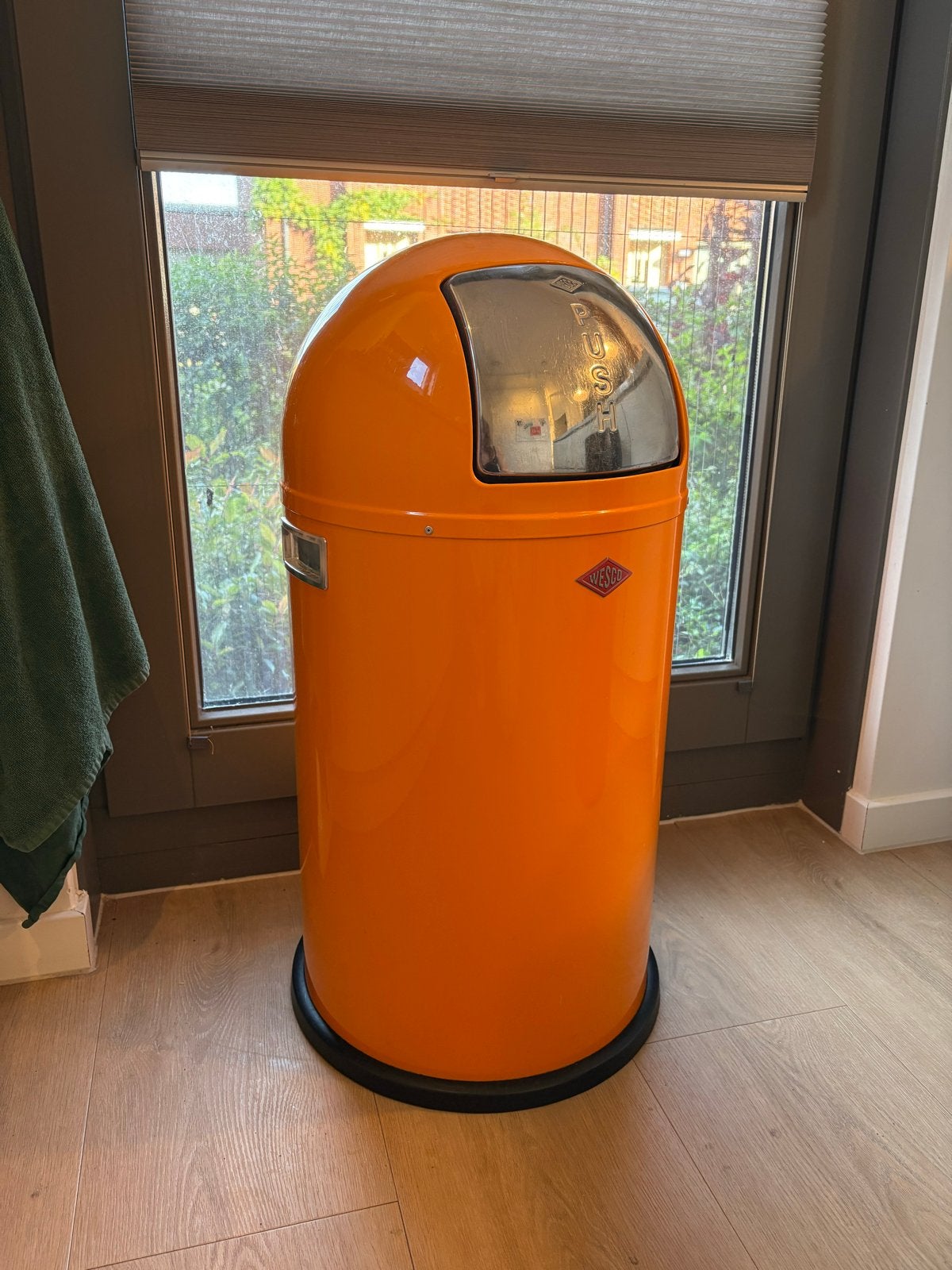 Wesco Pushboy prullenbak - Oranje, Ophalen, Gebruikt, 40 liter of meer, 75 – 100