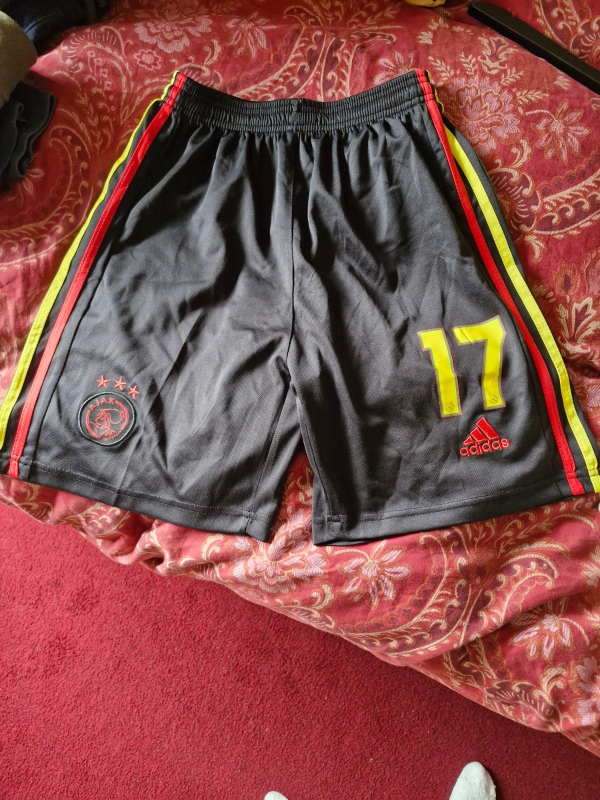 Ajax voetbalbroekje maat 164 met nummer 17, Adidas, Gebruikt, Jongen of Meisje, Sport- of Zwemkleding