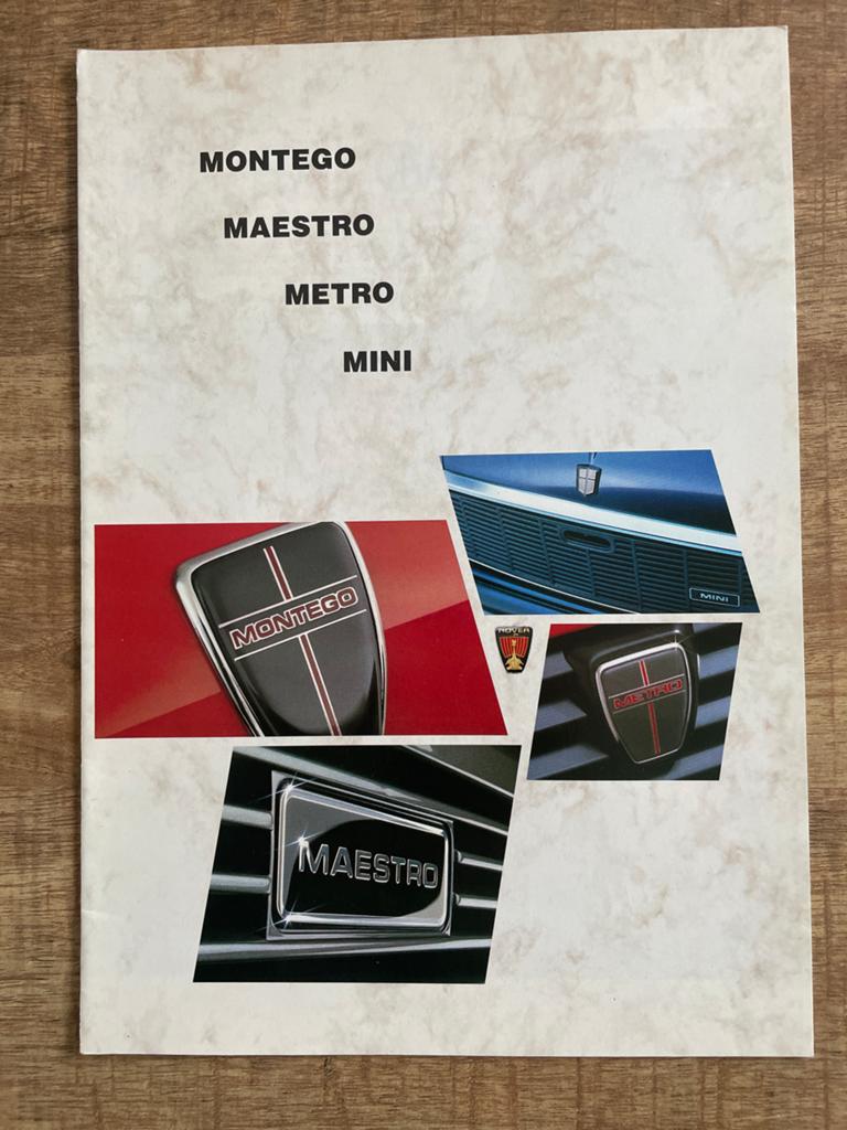 Austin Rover Montego, Maestro, Metro en Mini - Brochure, Ophalen of Verzenden, Zo goed als nieuw, Overige merken