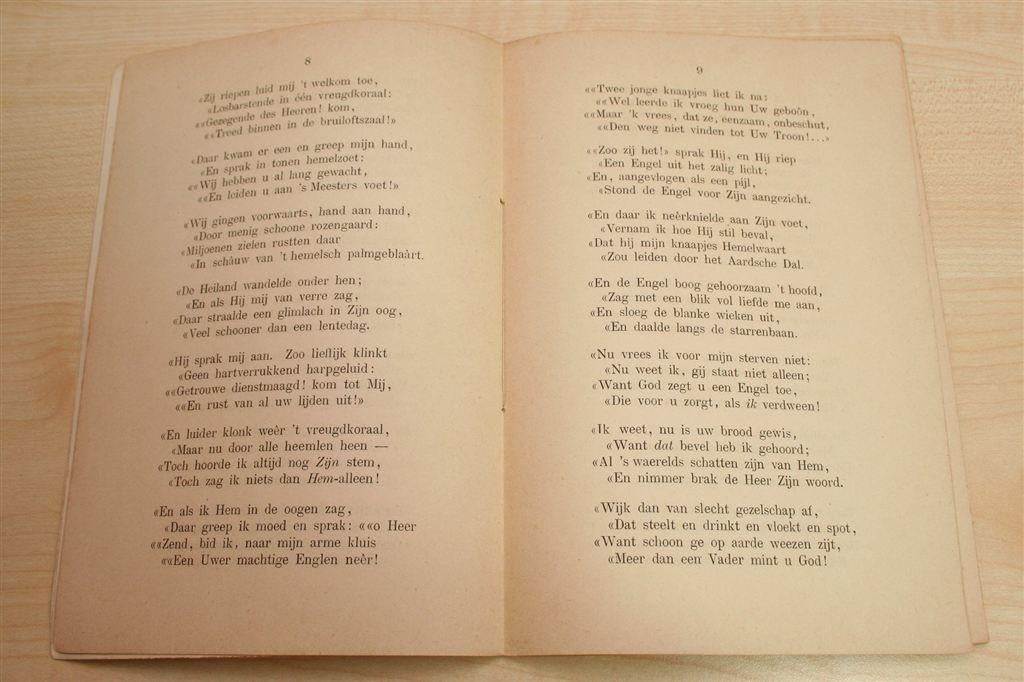 Moeders Laatste Woorden [1887] — Antiek Rijmverhaal + Prent, Ophalen of Verzenden