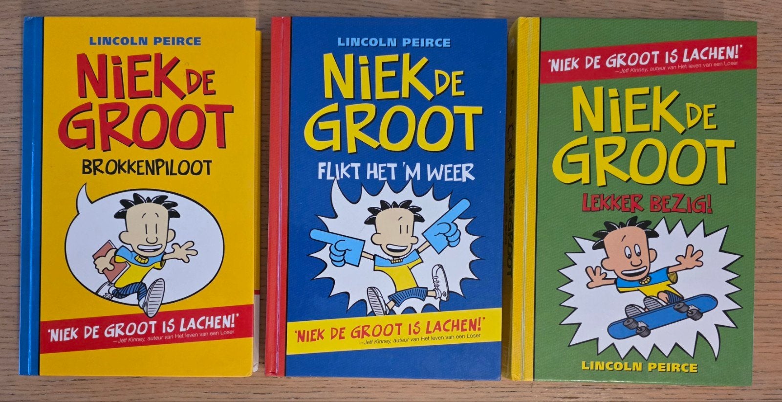 Leesboeken Niek de Groot 3 delen vanaf 9 jaar, Ophalen of Verzenden, Zo goed als nieuw, Lincoln Peirce, Fictie algemeen