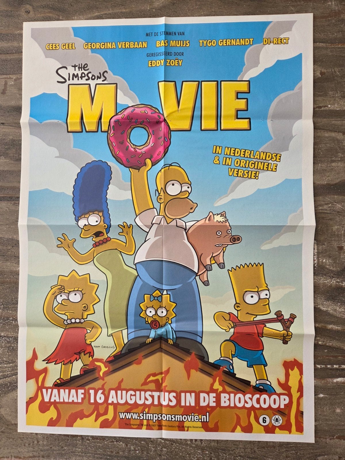 The Simpsons Movie Poster / Filmposter, Rechthoekig Staand, Ophalen of Verzenden, Zo goed als nieuw, A1 t/m A3