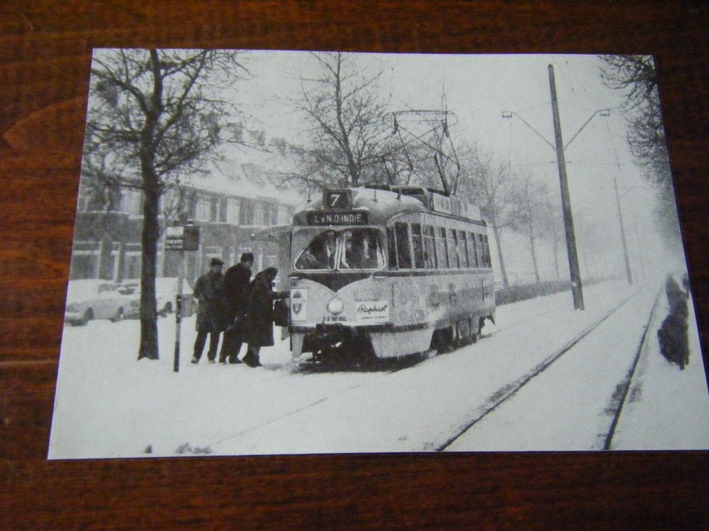 F42 - Tram - Den Haag - Sneeuw - HTM - Mooi/Oud, Ophalen of Verzenden, Gebruikt, Tram, Overige typen