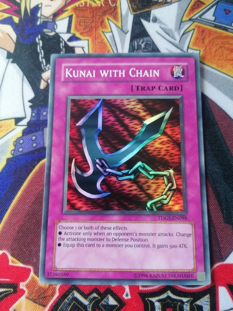 Kunai with Chain - Super Rare TDGS - Yu-Gi-Oh, Ophalen of Verzenden, Zo goed als nieuw, Foil