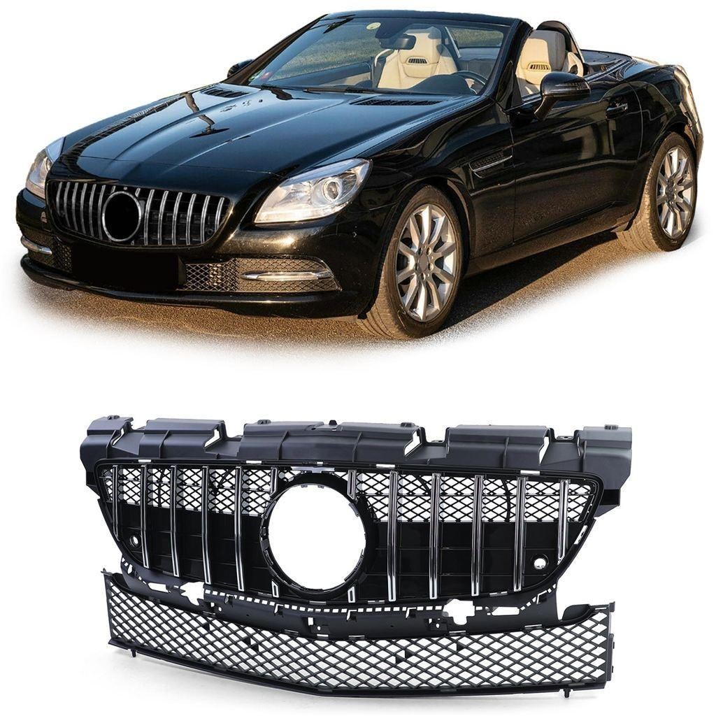 Grill Voor Mercedes SLK R172 Glans Zwart Chrome Bies Panamer, Verzenden, Automotive Parts, A.parts@hotmail.nl, Trasmolenlaan 12 3447 GZ Woerden