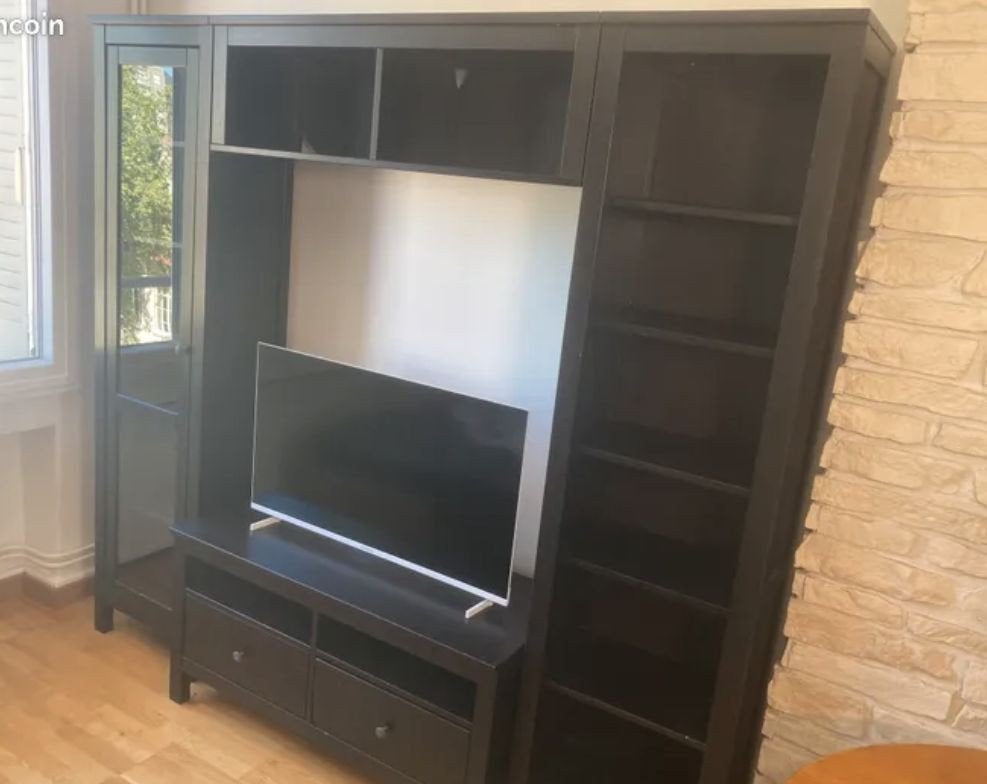 Ikea Hemnes tussendeel 110 m zwart, Zo goed als nieuw, Minder dan 100 cm, 25 tot 50 cm, 50 tot 100 cm