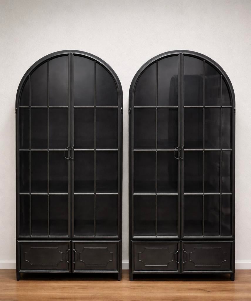 2x BePureHome Arcade buffetkasten van staal, Ophalen, 50 tot 100 cm, Zo goed als nieuw, Metaal