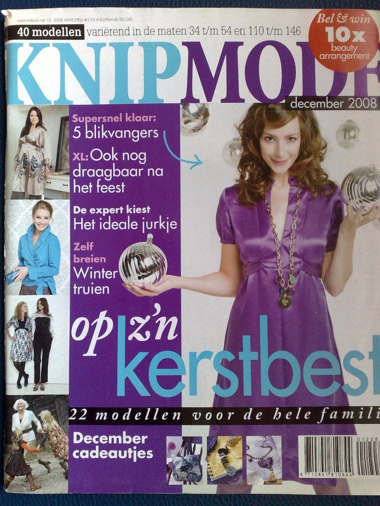 Knipmode december 2008 , mooie feest patronen, Verzenden, Zo goed als nieuw, Vrouw, Knipmode