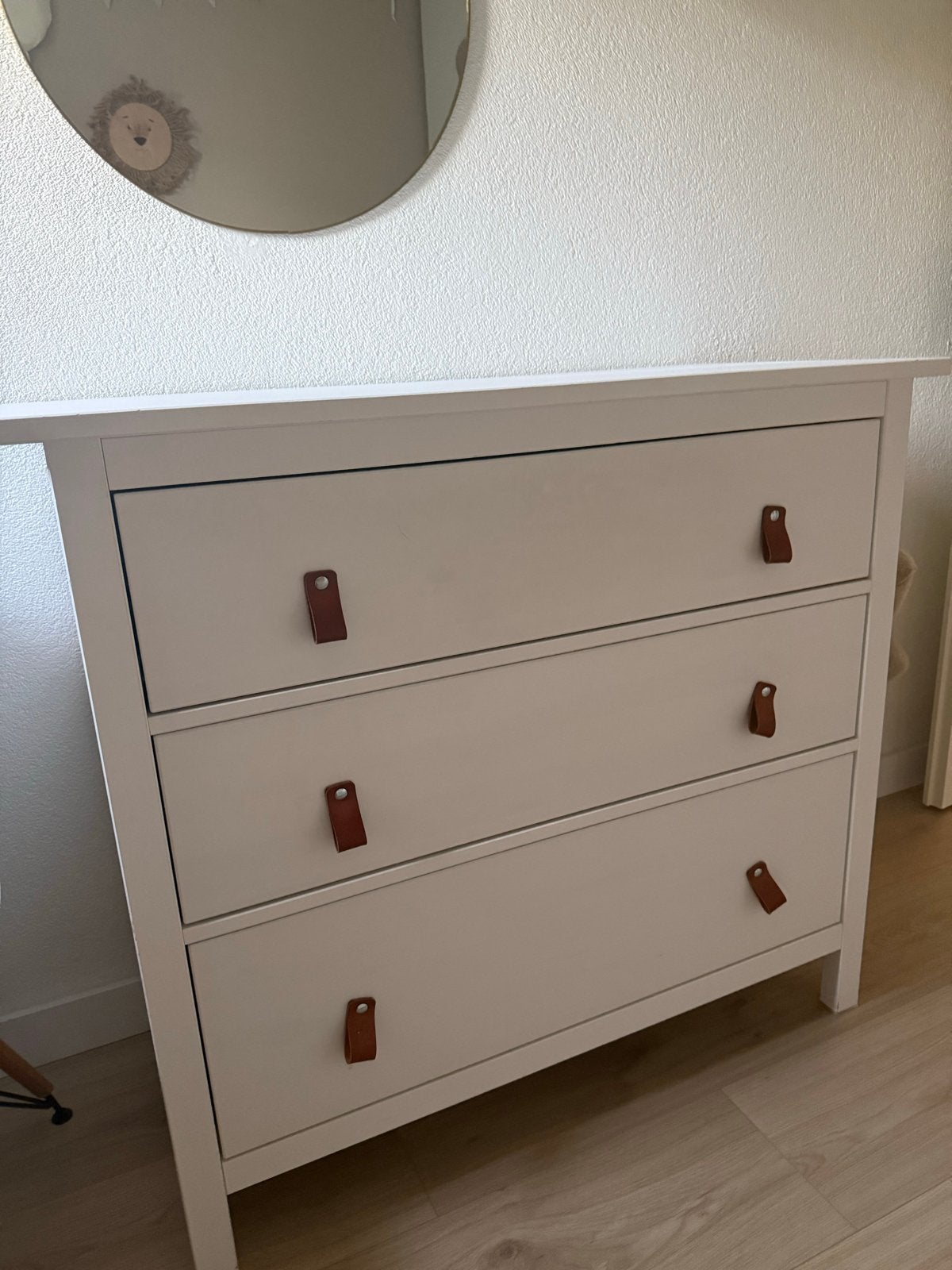 Ikea HEMNES Commode Kast met Leren Handgrepen, Ophalen, Gebruikt, 50 tot 70 cm, 100 cm of meer