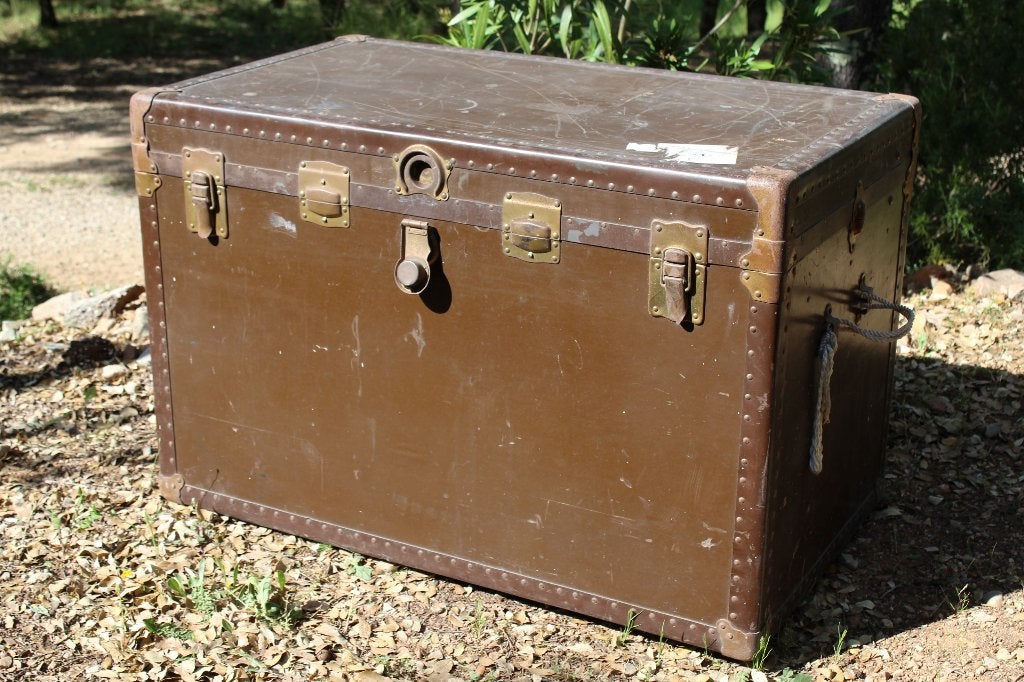 Brocante - Zeer grote oude reiskist!, Ophalen, Gebruikt, Overige materialen, 200 cm of meer