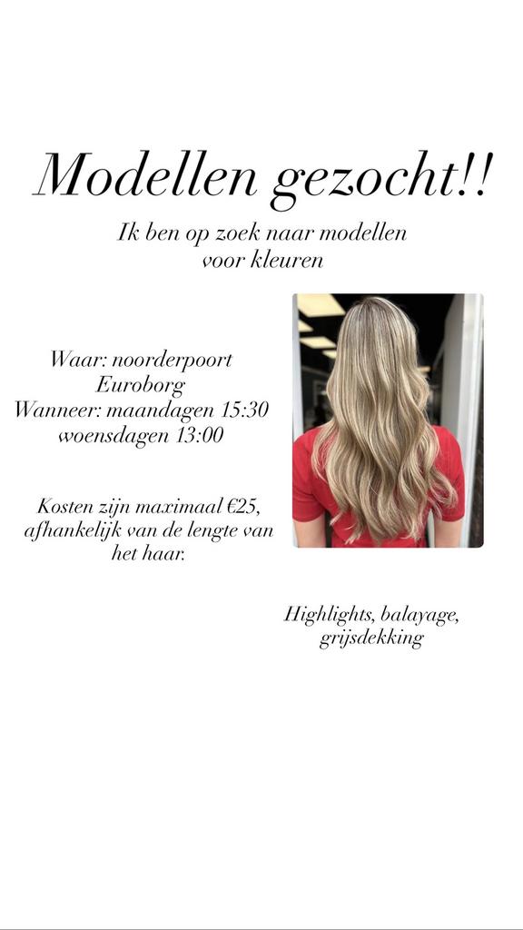 modellen gezocht