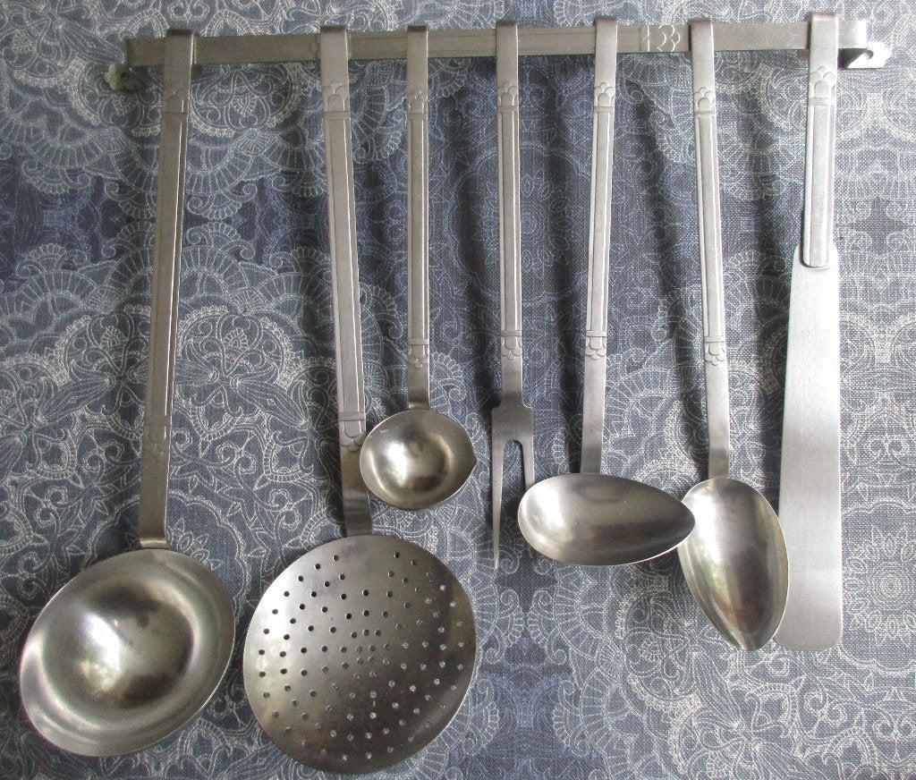 vintage Gero Zilmeta lepelrek 8 delig, Ophalen of Verzenden
