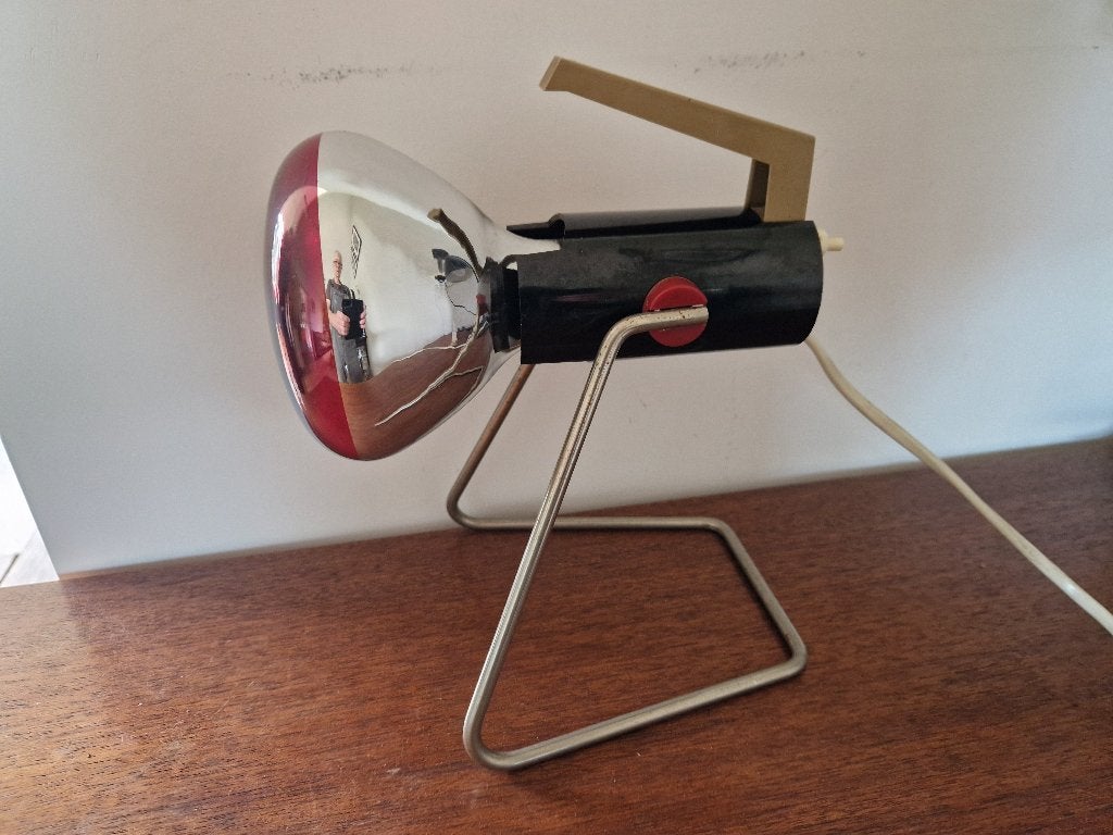 Vintage Philips Infraphil Design warmteLamp. HP 3204, Zo goed als nieuw, Philips, Design, E27 (groot)