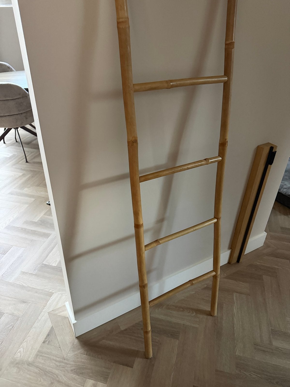 Z.g.a.n. bamboe decoratie ladder 170x44 cm, Huis en Inrichting, Ophalen, Boho, Zo goed als nieuw, Natuurlijk materiaal