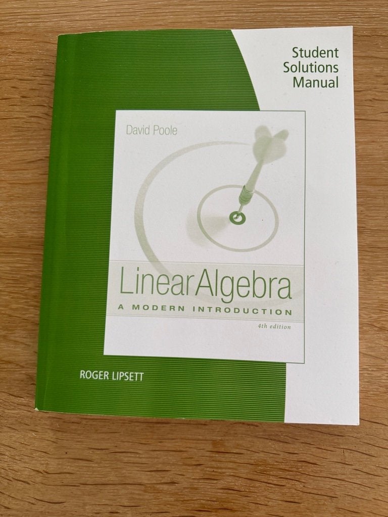 Student Solutions Manual for Linear Algebra, Boeken, Studieboeken en Cursussen, Zo goed als nieuw, WO, Beta, Ophalen of Verzenden