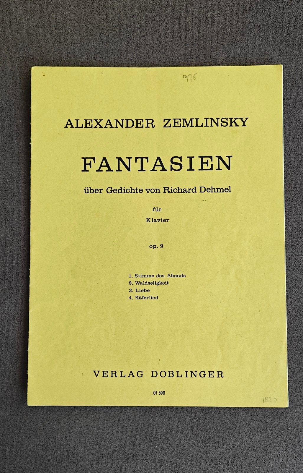 Alexander Zemlinsky - Fantasien op. 9 voor Piano, Gebruikt, Klassiek, Ophalen of Verzenden, Artiest of Componist