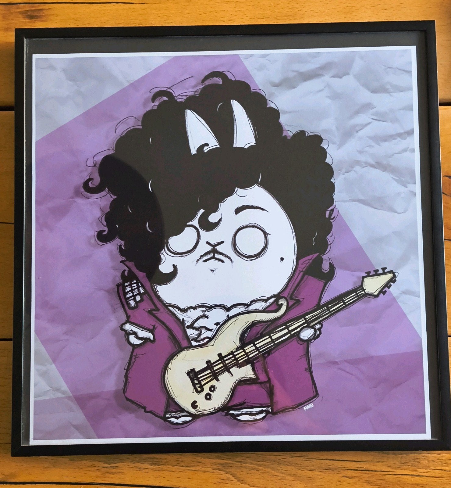 Prince Fuuki art print 3030 cm in zwarte lijst, Ophalen, Minder dan 50 cm, Oorspronkelijke maker, 5 – 50