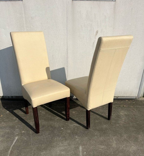 38 nette horeca restaurant stoelen Lisa kunstleder beige, Ophalen, Overige kleuren, Zo goed als nieuw, Vijf, Zes of meer stoelen
