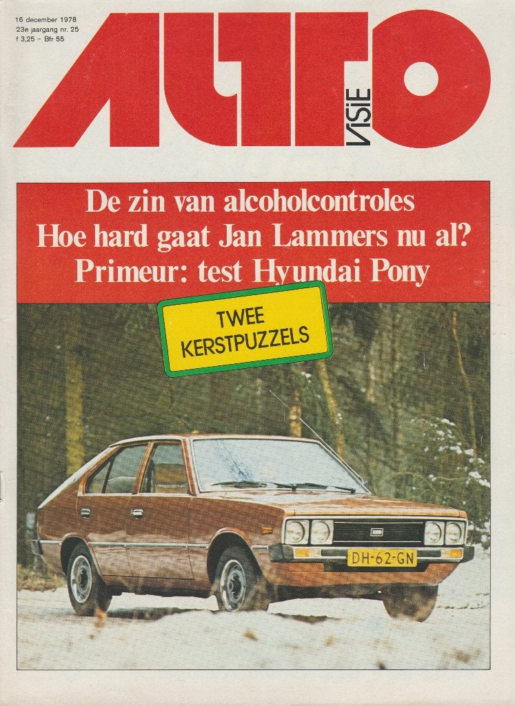 Hyundai Pony test in Autovisie 1978, Gelezen, Ophalen of Verzenden, Overige merken, Autovisie