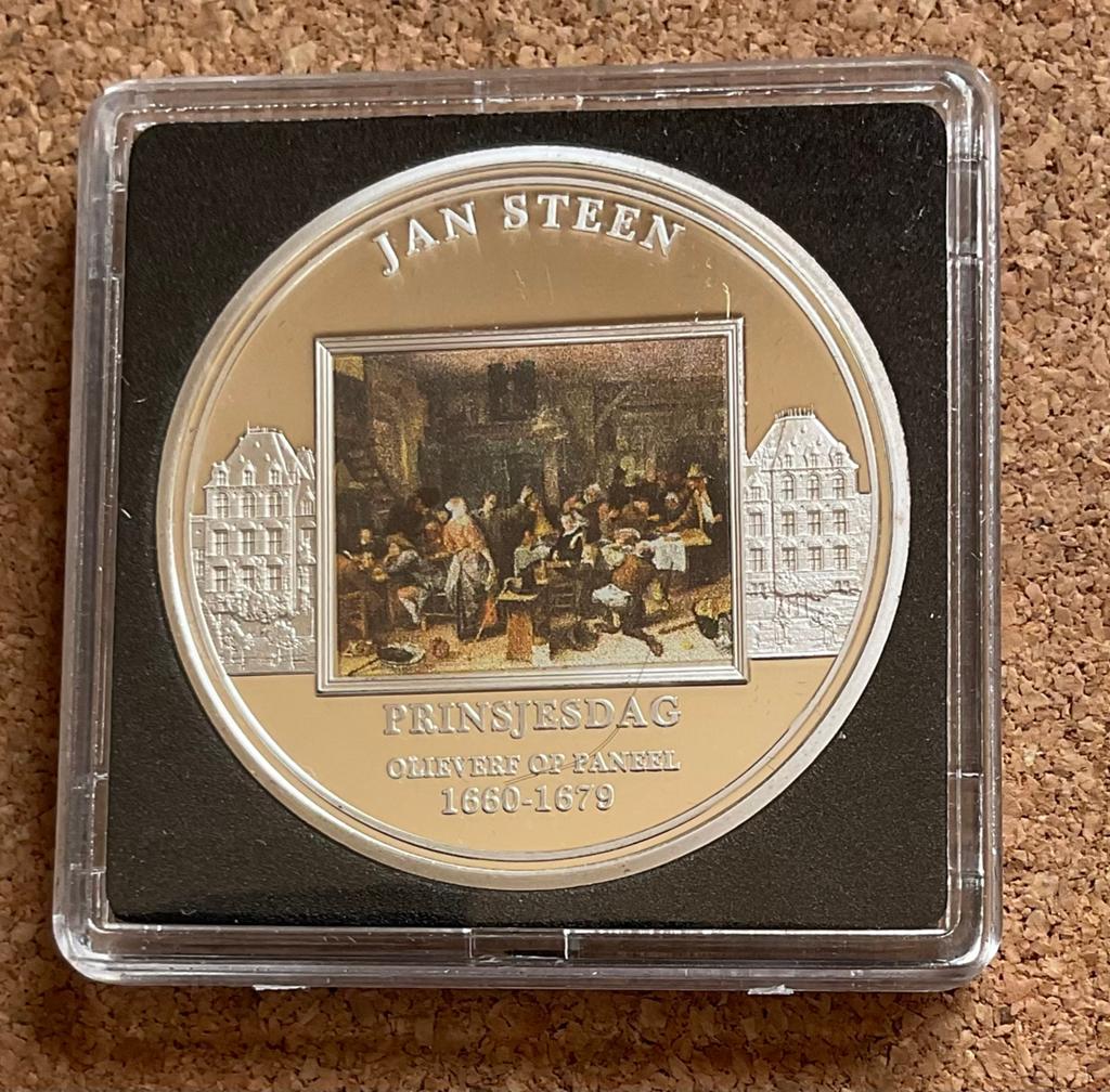 Penning Rijksmuseum - Jan Steen - Prinsjesdag, Postzegels en Munten, Penningen en Medailles, Overige materialen, Nederland, Ophalen of Verzenden