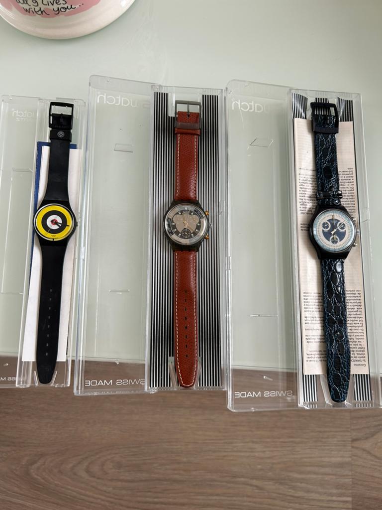 Swatch Silver Star chrono, Ophalen of Verzenden, Zo goed als nieuw, Staal, Swatch