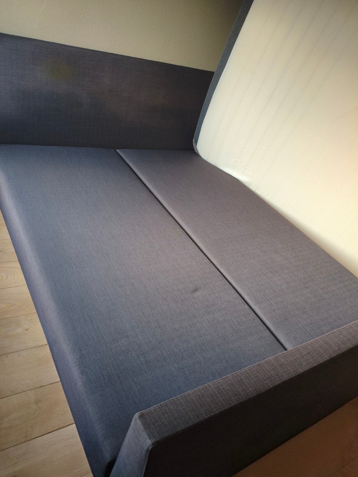 Boxspring 180x210 antracietgrijs, Ophalen, Gebruikt, 210 cm, Tweepersoons