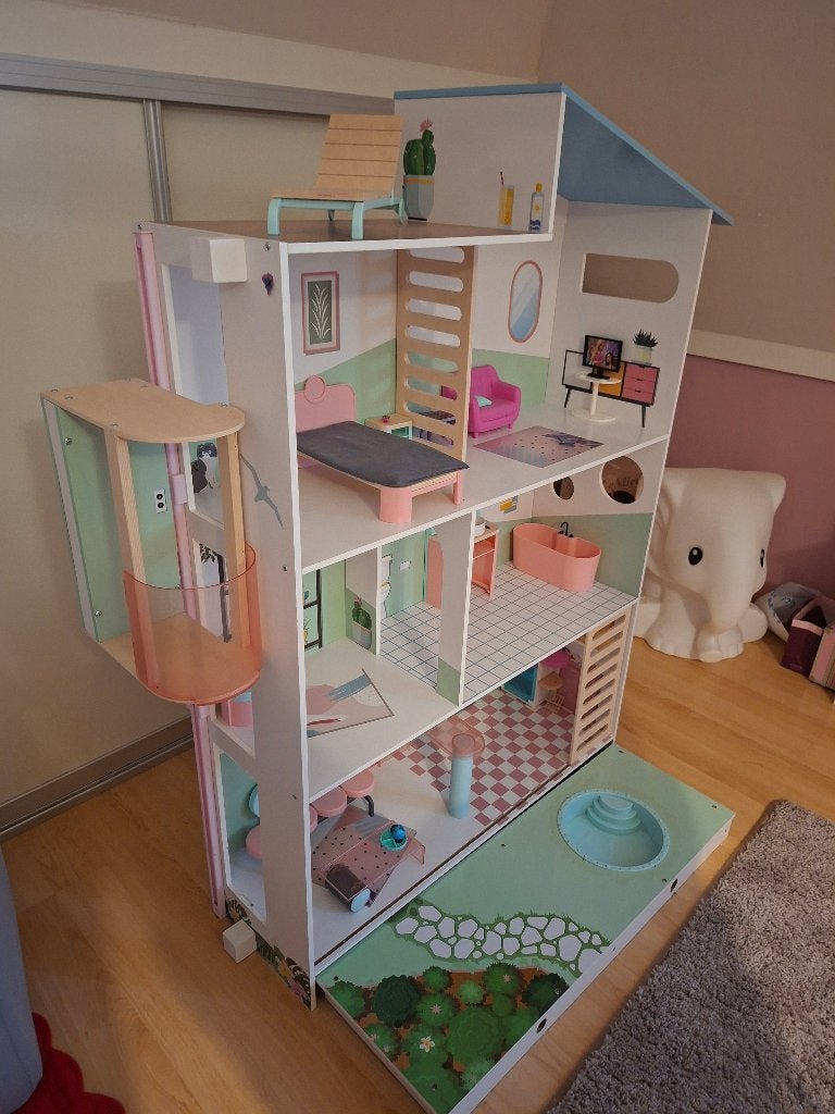 Barbiehuis, Kinderen en Baby's, Speelgoed | Poppenhuizen, Ophalen, Zo goed als nieuw, Poppenhuis