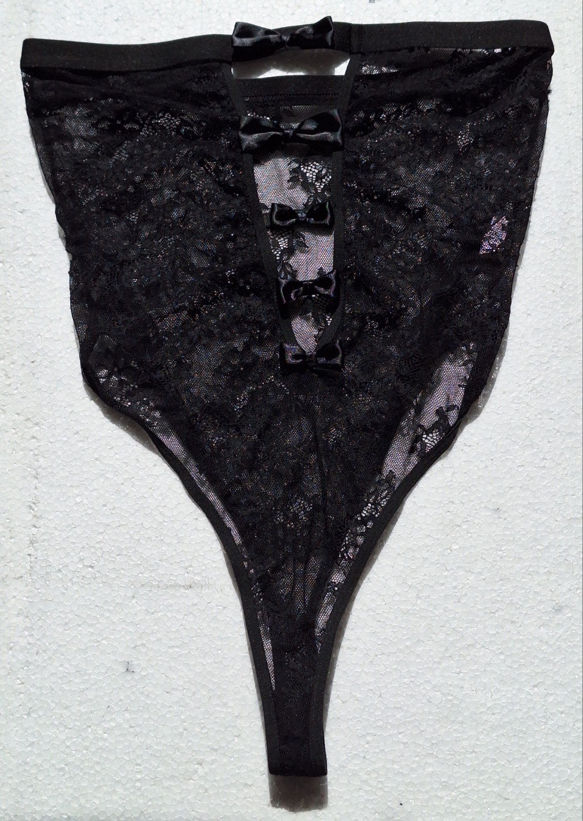 Sexy zwarte hoog opgesneden zwarte slip maat L (44), Verzenden, Zwart, Slip