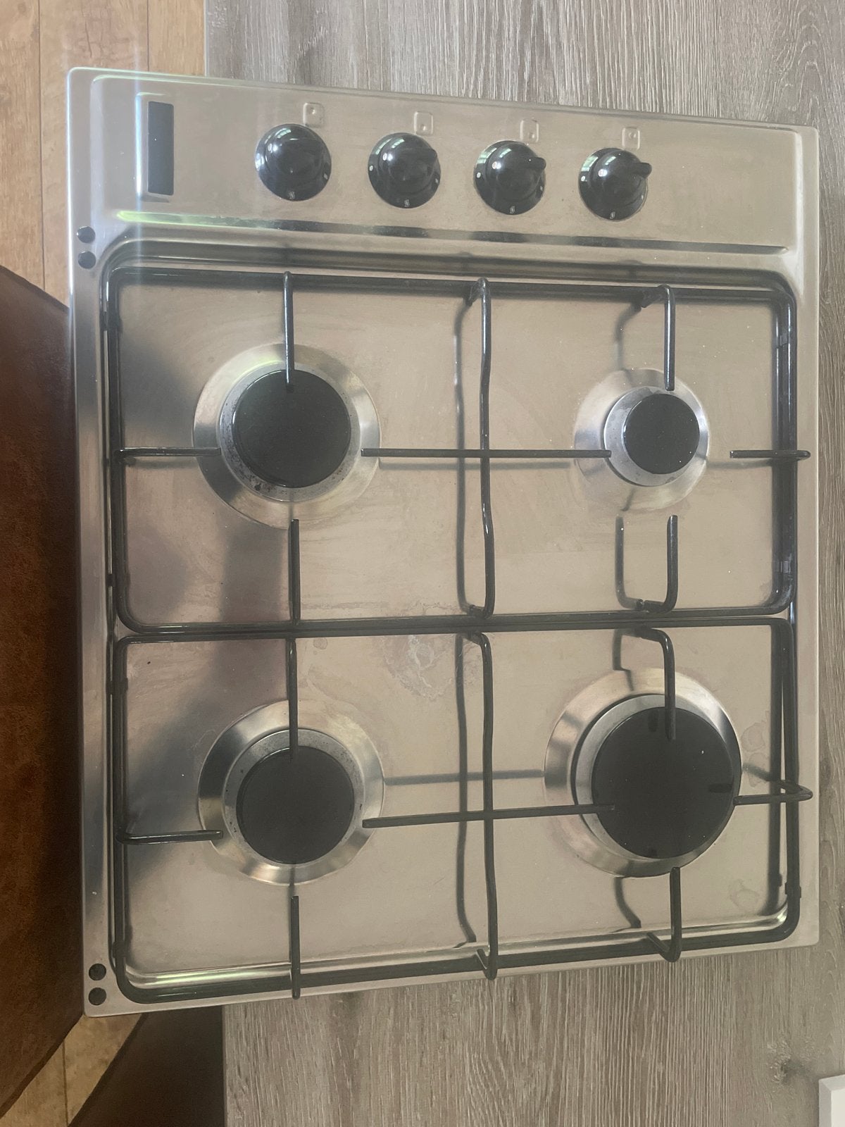 Nette 4-pits gas kookplaat - Inbouw, Ophalen, 4 kookzones, Zo goed als nieuw, Inbouw
