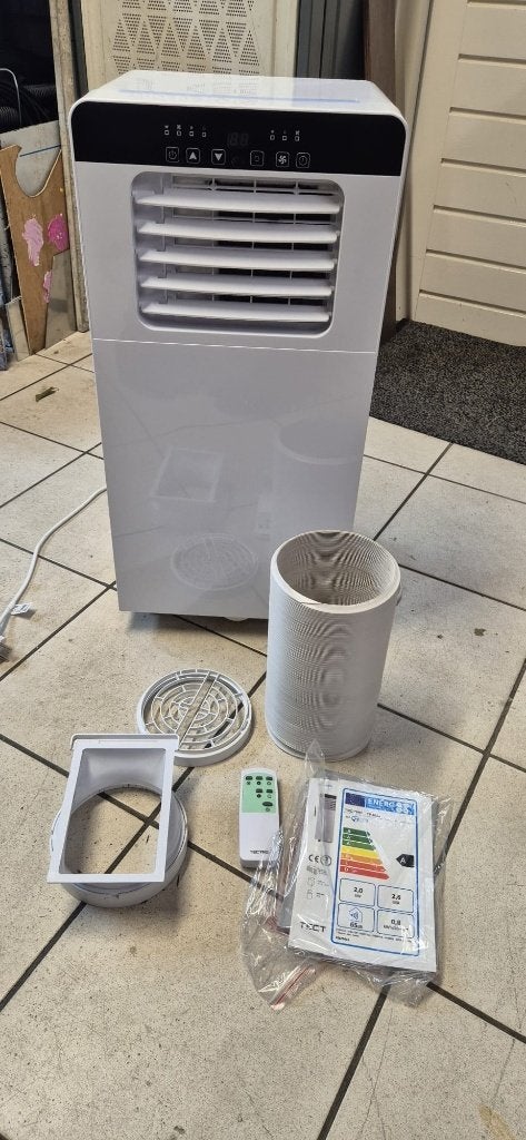 Mobiele airco Tectro TP 4020 - Koelen en ontvochtigen, Witgoed en Apparatuur, Ophalen, Minder dan 60 m³, 2 snelheden, Timer