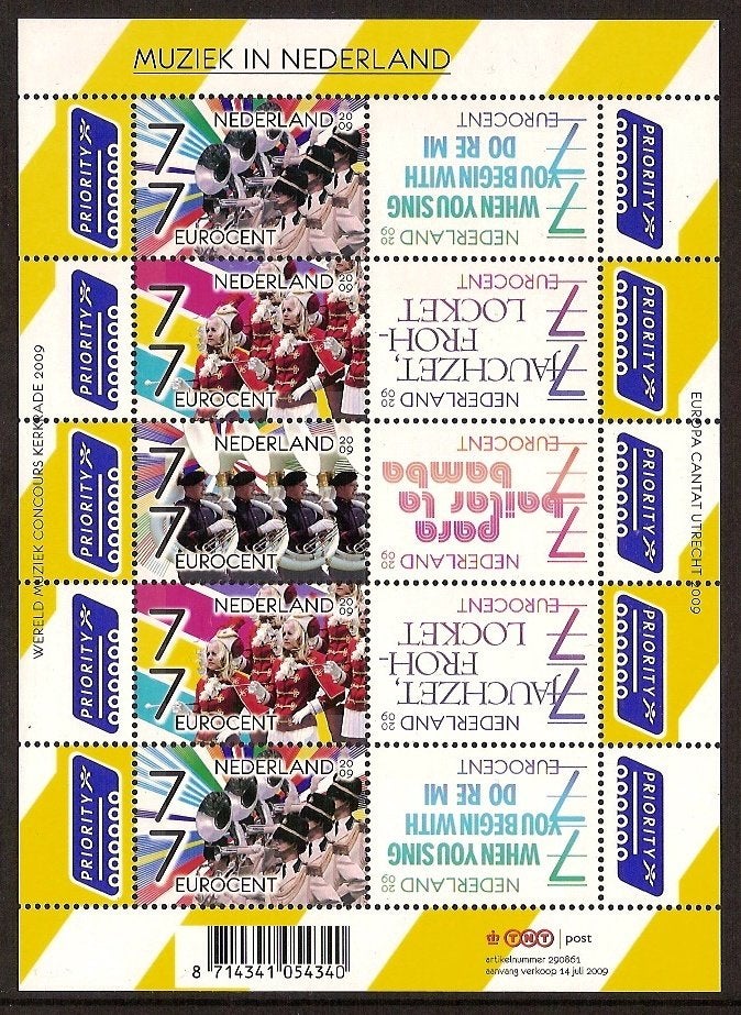 Nederland NVPH nr V2652/7 postfris Muziek 2009, Ophalen of Verzenden, Na 1940, Postfris