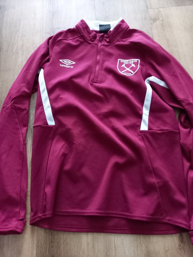 West Ham United Umbro Training Top Maat S, Sport en Fitness, Maat S, Ophalen of Verzenden, Zo goed als nieuw, Shirt