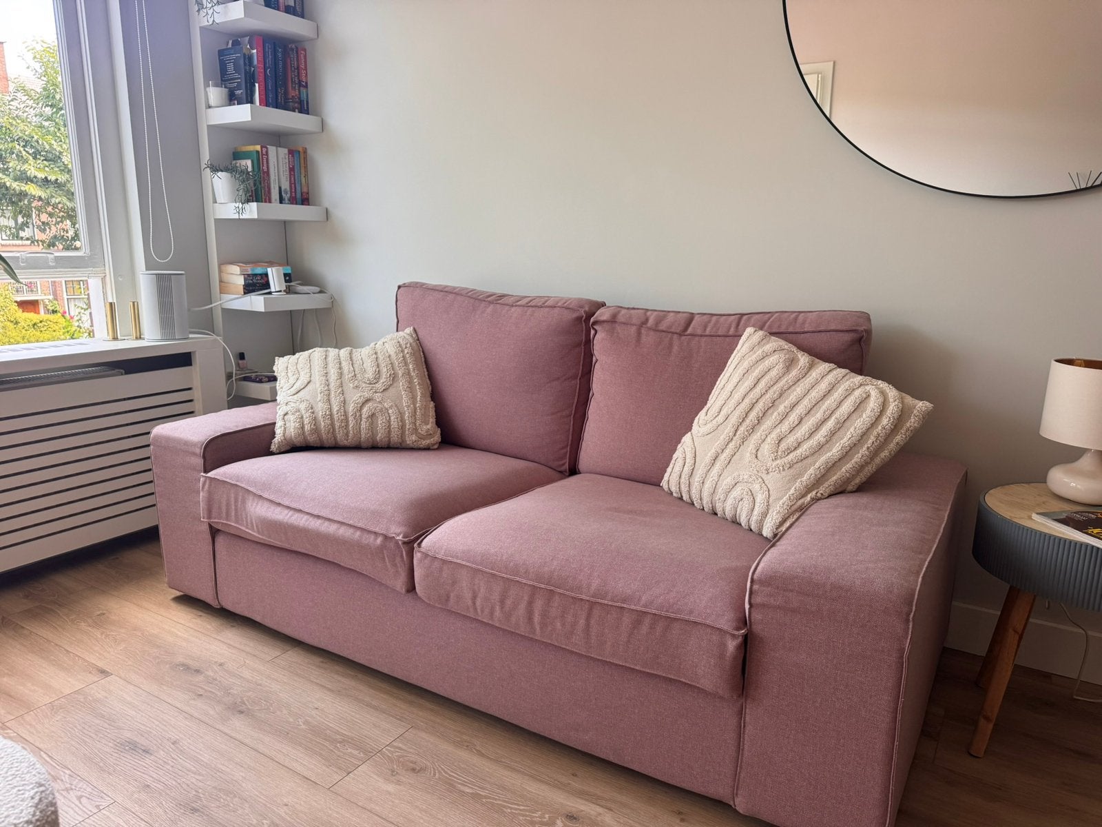 Roze bank, Huis en Inrichting, Ophalen, 150 tot 200 cm, Tweepersoons, 75 tot 100 cm