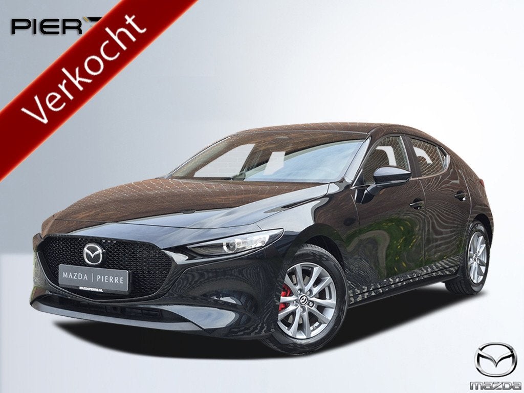 Mazda 3 2.0 e-SkyActiv-X M Hybrid 186 Prime-line NAVI | ACHT, Auto's, Gebruikt, Zwart, Origineel Nederlands, Bedrijf