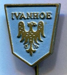 IVANHOE blauw op koper speldje ( R_175), Verzamelen, Speldjes, Pins en Buttons, Verzenden, Nieuw, Figuurtje, Speldje of Pin
