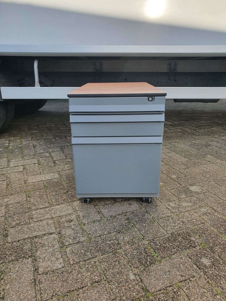 Ahrend ladeblok - 3 lades - grijs met trespa topblad, Ophalen, Minder dan 50 cm, 75 cm of meer, Kofferen 60, 5492 BP Sint-Oedenrode