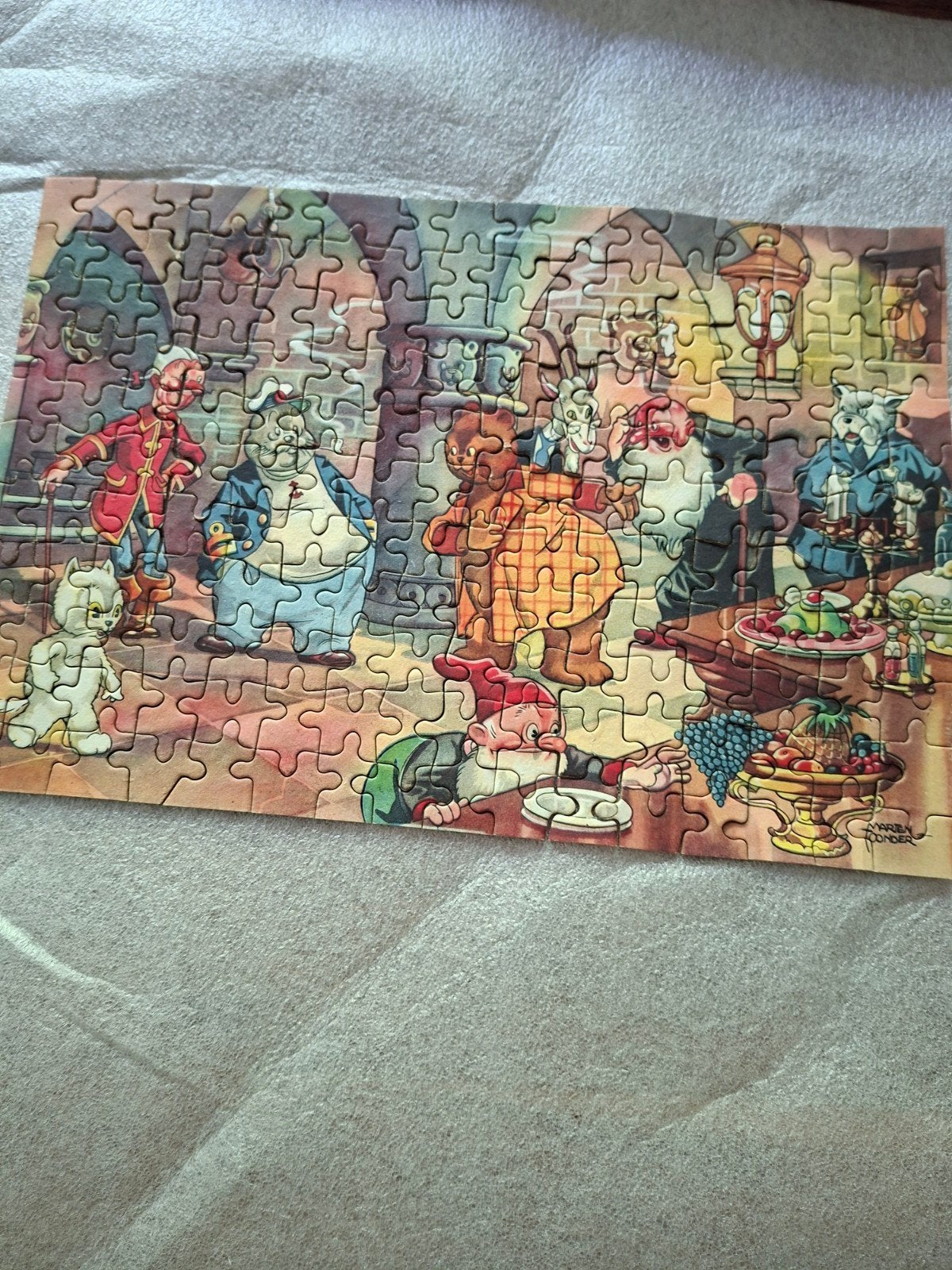 antiek speelgoed puzzel tom poes maarten toonder, Antiek en Kunst, Ophalen of Verzenden