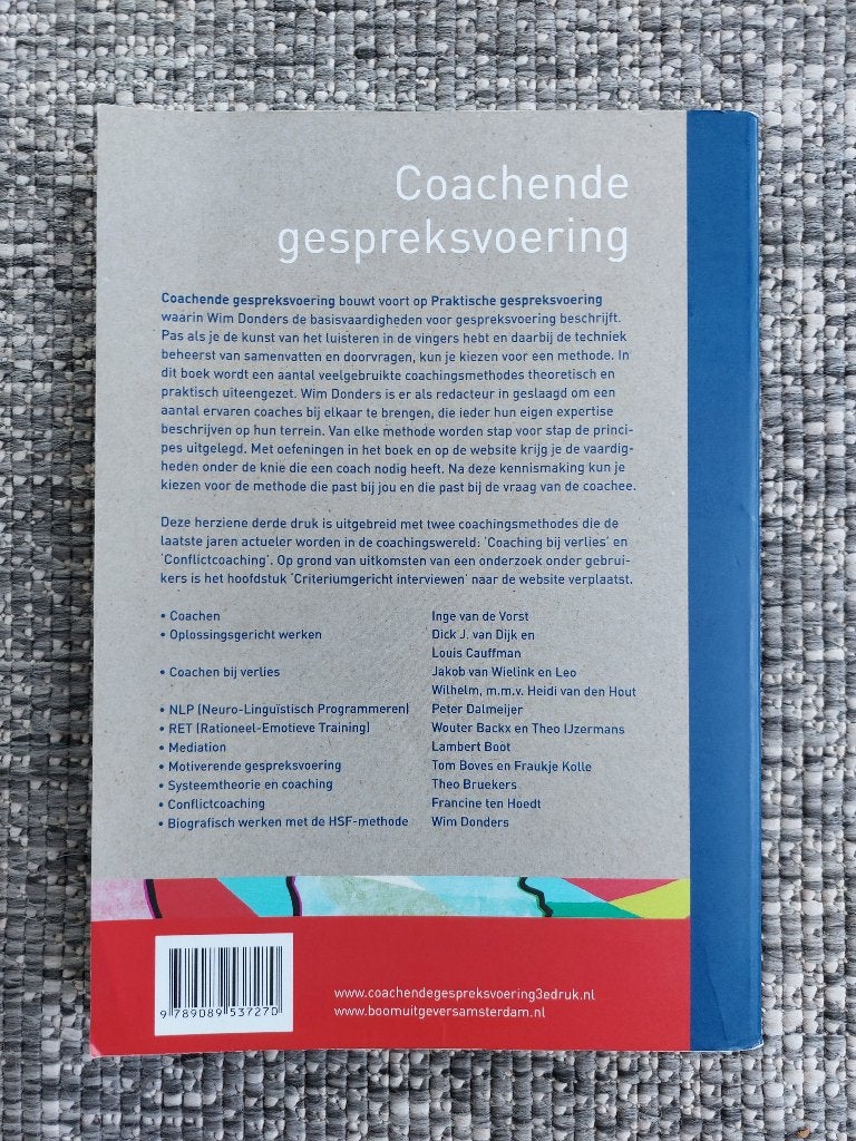 Coachende gespreksvoering, boek, Zo goed als nieuw, Wim Donders, Boom, Gamma, HBO