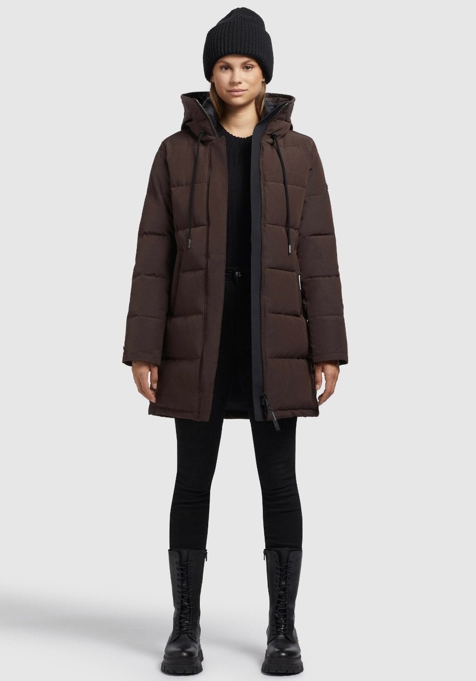 Khujo Winterjas Dames - Maat XL - Bruin, Ophalen of Verzenden, Zo goed als nieuw, Maat 46/48 (XL) of groter, Bruin