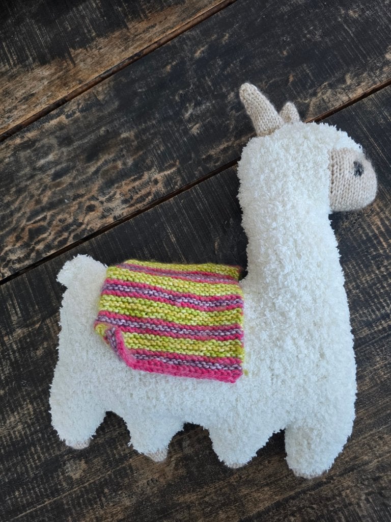 Handgebreid knuffeltje Lama, Ophalen of Verzenden, Nieuw, Overige typen, Handgemaakt