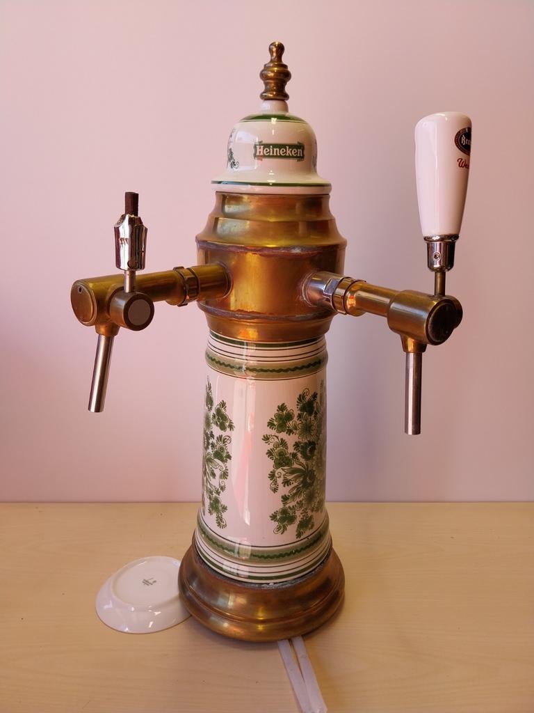 Vintage Heineken Bier Tapkolom (ca. 1950) Porselein & Kope, Verzamelen, Ophalen, Gebruikt, Overige typen, Heineken