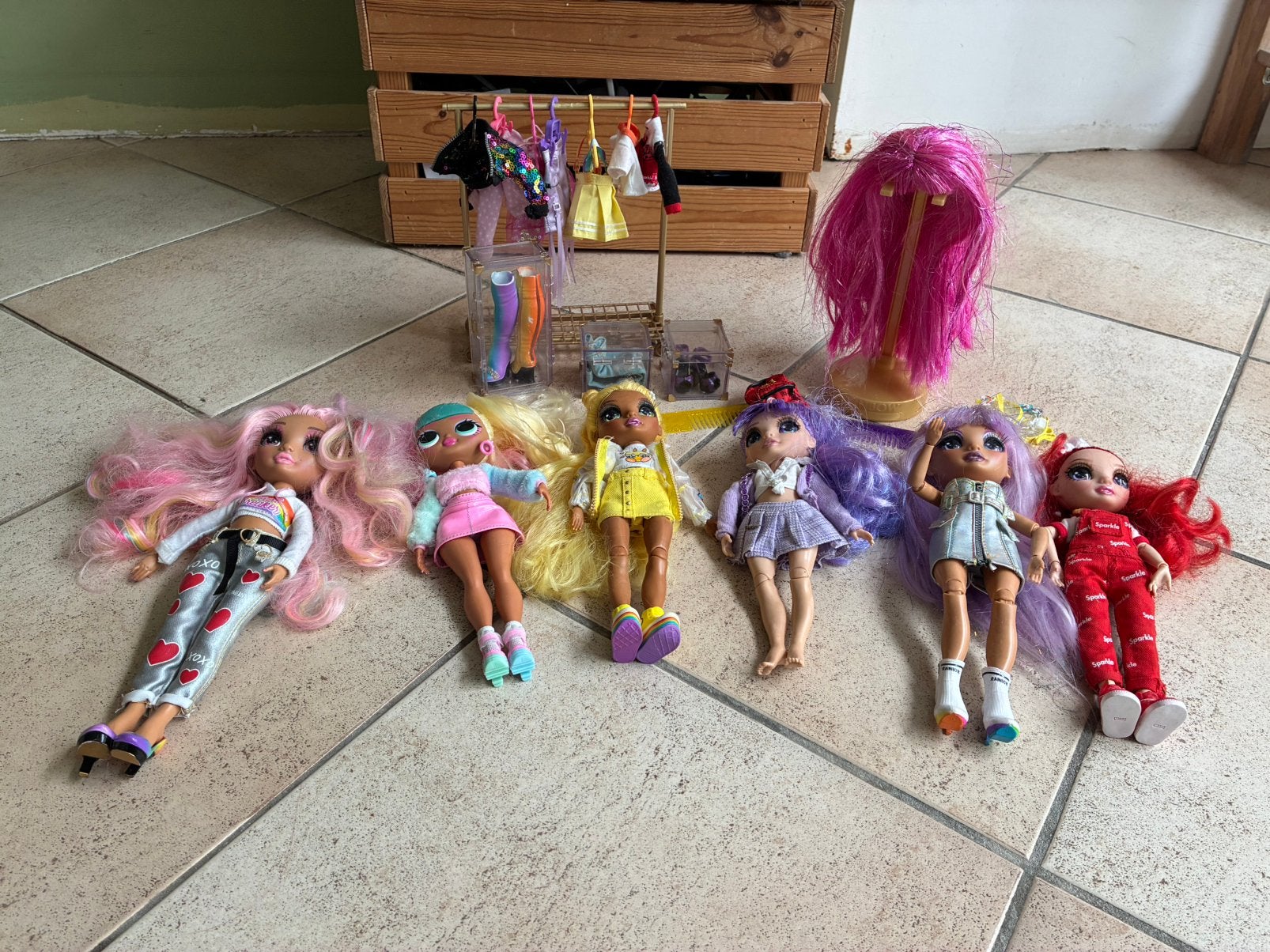 Rainbow high poppen met assecoires, Kinderen en Baby's, Speelgoed | Poppen, Ophalen of Verzenden, Gebruikt, Overige typen