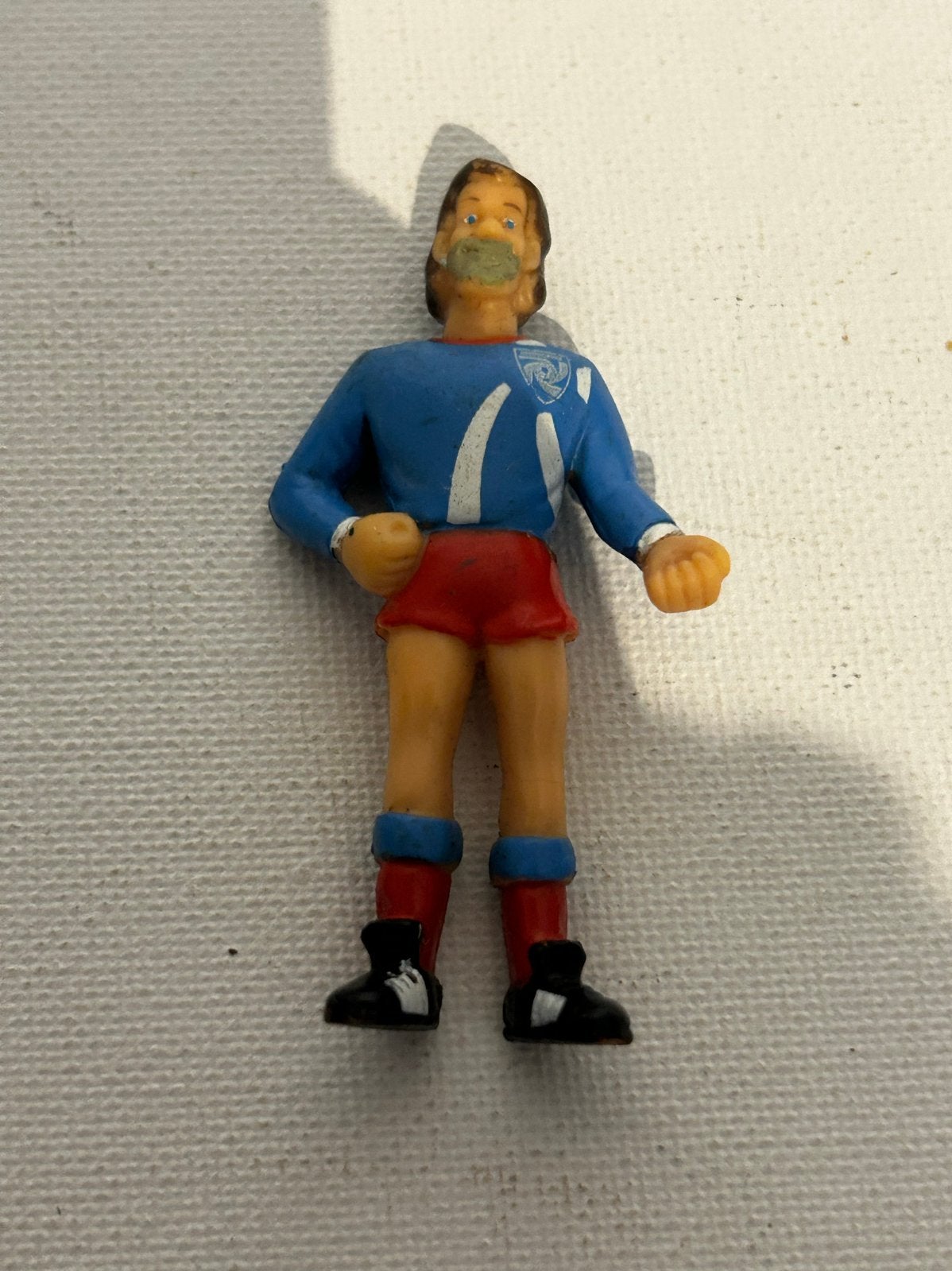 Vintage voetbalspeler figuurtje - nummer 9, Ophalen of Verzenden, Gebruikt