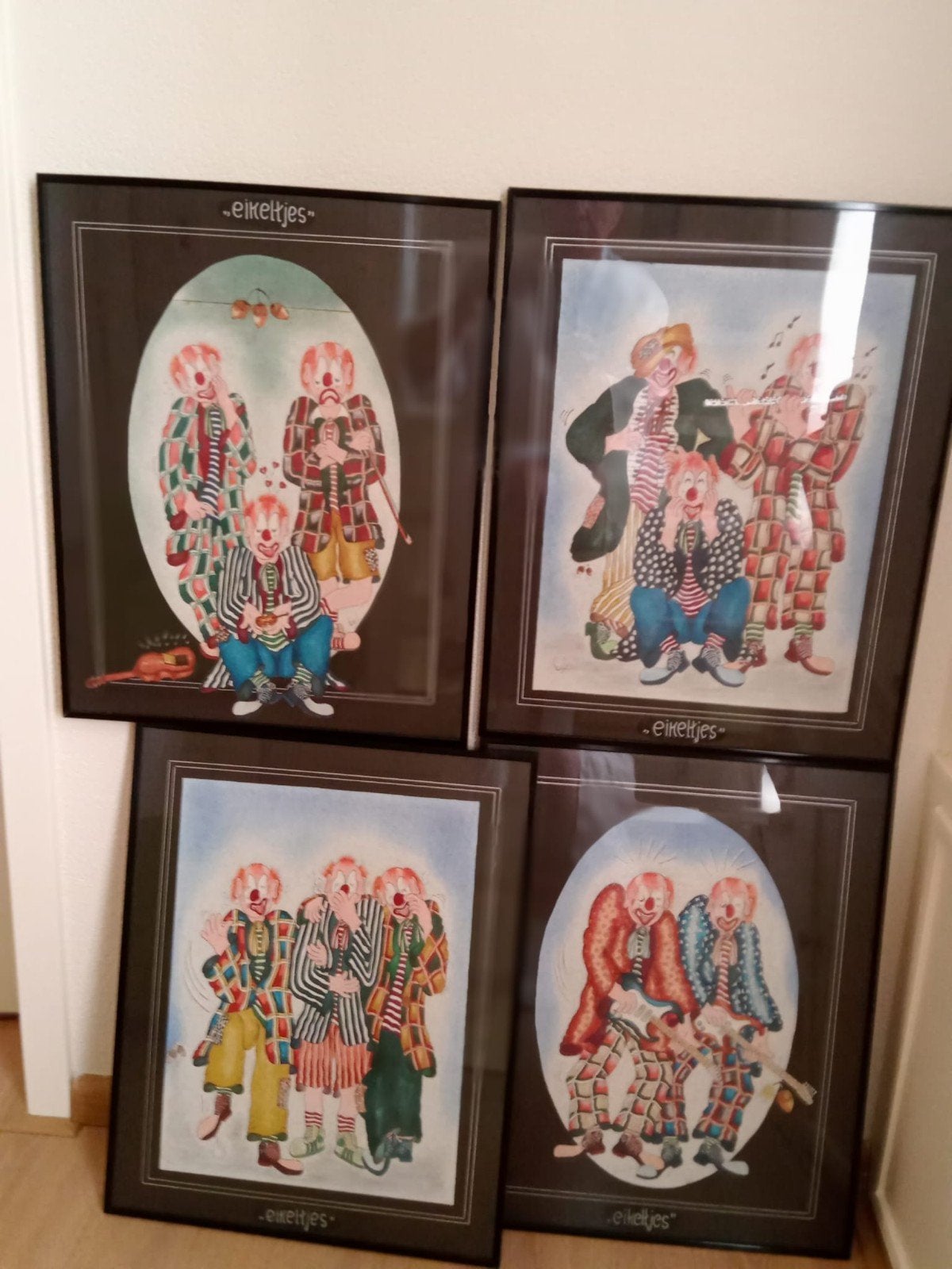 clowntjes foto.s in lijst, Ophalen, Minder dan 50 cm, Foto of Poster