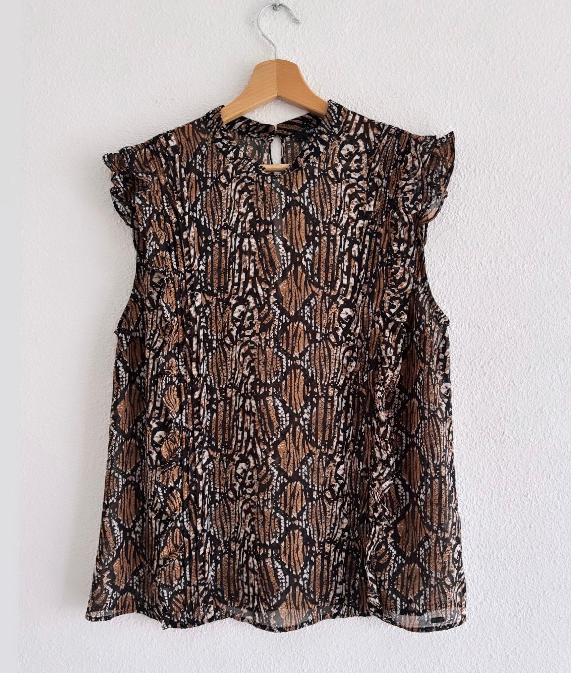 Nikkie panterprint blouse maat L, Ophalen of Verzenden, Zo goed als nieuw