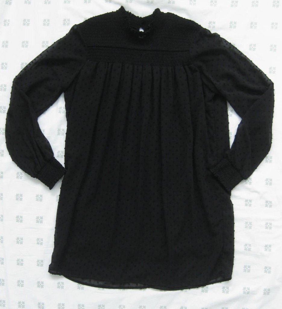 Zara zwart jurkje voile, stippeltjes maat M, Kleding | Dames, Maat 38/40 (M), Ophalen of Verzenden, Zo goed als nieuw, Boven de knie