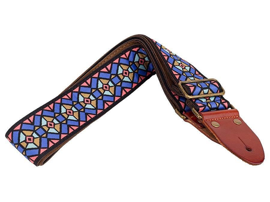 Gaucho GST-1282-2 Classic Serie gitaarriem blauw/roze, ., Nieuw, Ophalen of Verzenden, .