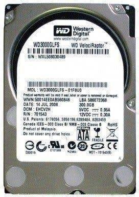 Western Digital VelociRaptor WD3000BFLS 300GB HDD 2.5" SATA, Intern, Gebruikt, Ophalen of Verzenden, Western Digital VelociRaptor