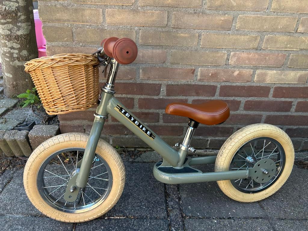 Trybike loopfiets met mandje, Fietsen en Brommers, Fietsen | Kinderfietsjes, Gebruikt, Minder dan 16 inch, Ophalen